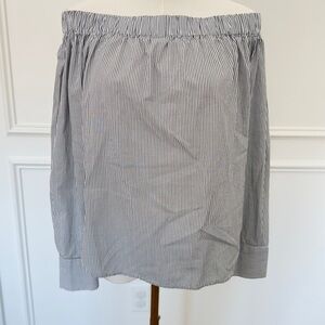 Lumiere Striped Off-the-Shoulder Women's Blouse Size Small
